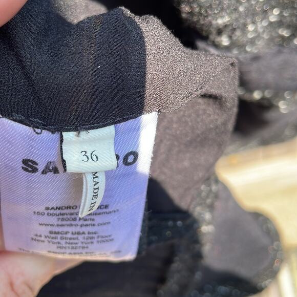 Sandro Gwendoline Tweed Dress Black Size 4 US - Picture 10 of 10